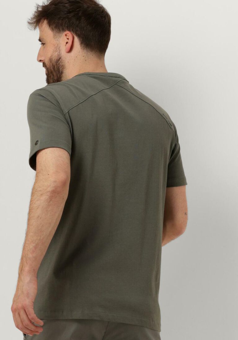 CAST IRON groene cast iron t-shirt short sleeve r-neck heavy co jersey regular fit