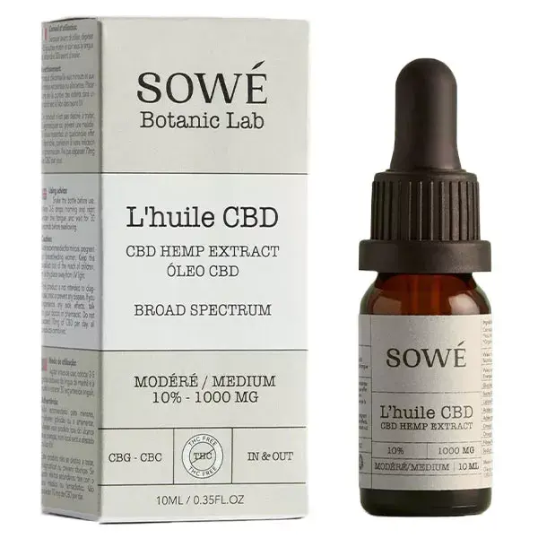 Óleo de CBD suave de amplo espectro orgânico Sowé 10% 10ml