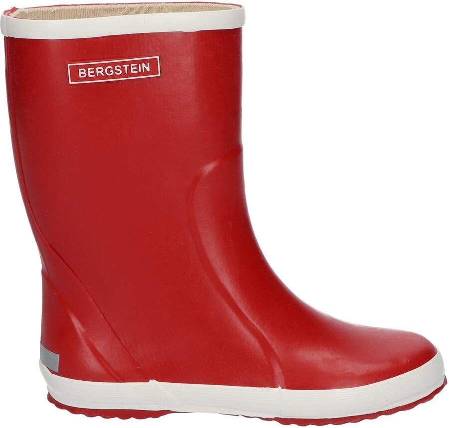 Bergstein regenlaarzen Rood wit Rubber Effen 30