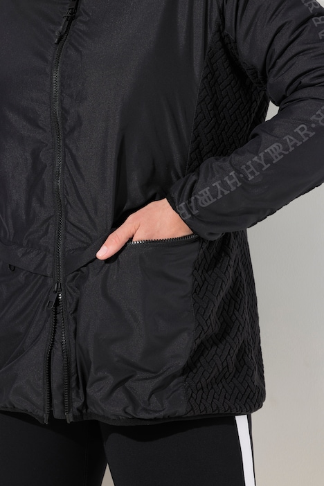 Funktionsjacke, Stehkragen, Kapuze, 2-Wege-Zipper