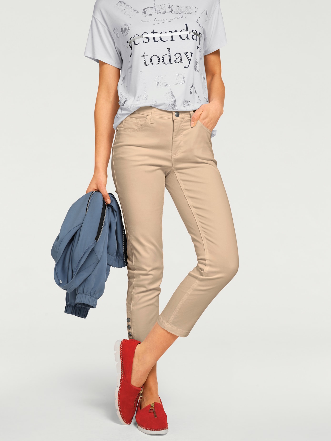 Pantalon effet ventre plat coupe skinny