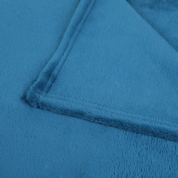 Plaid lulu bleu foncé GoodHome L.180x l.150 cm