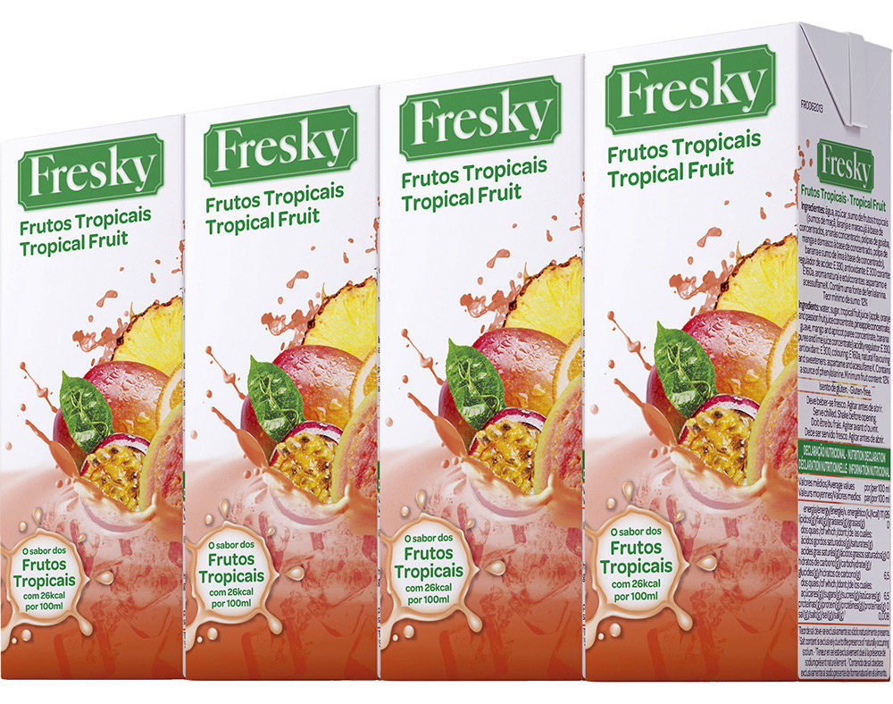 BEBIDA FRESKY DE SUMO FRUTOS TROPICAIS 4X0.20L