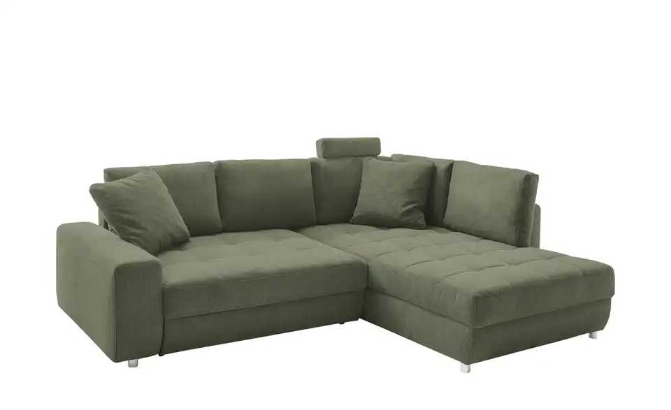 Ecksofa Arissa de Luxe Grün rechts Webstoff