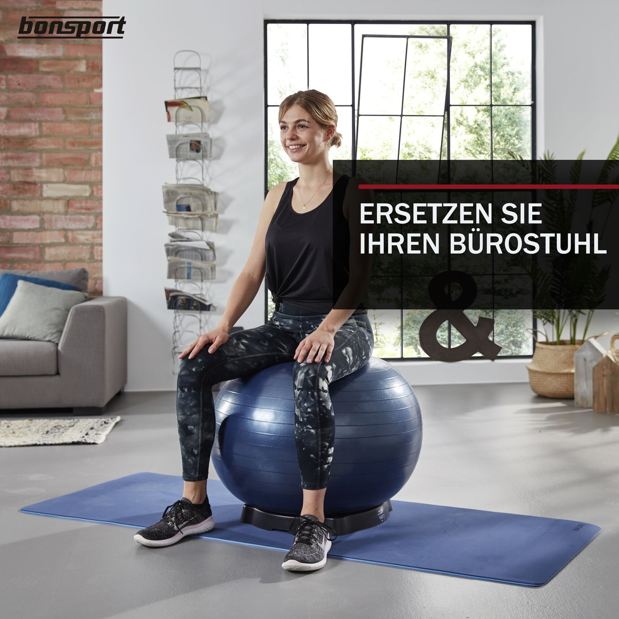 Ballschale für Sitzball / Gymnastikball, schwarz