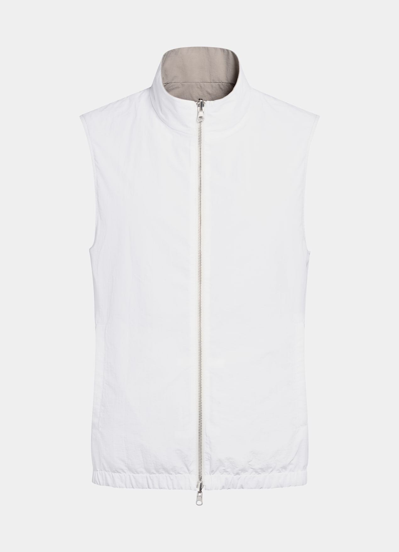 Veste sans manches réversible taupe