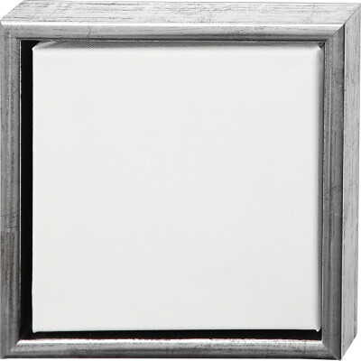 Artistline Canvas - Lærred Med Ramme - 3X24X24 CM - 360 G - Antik Sølv - Hvid