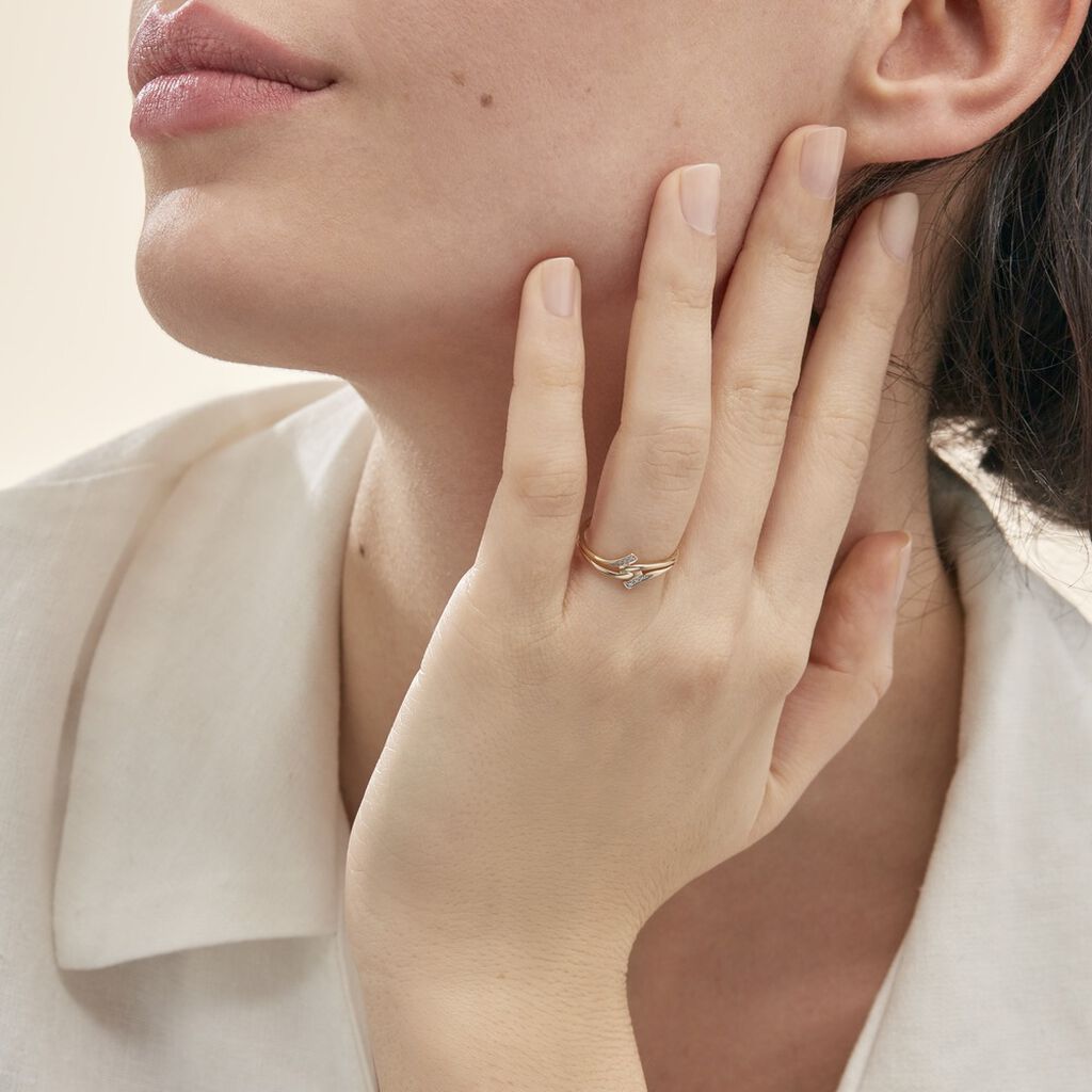 Bague Nelle Or Jaune Diamant