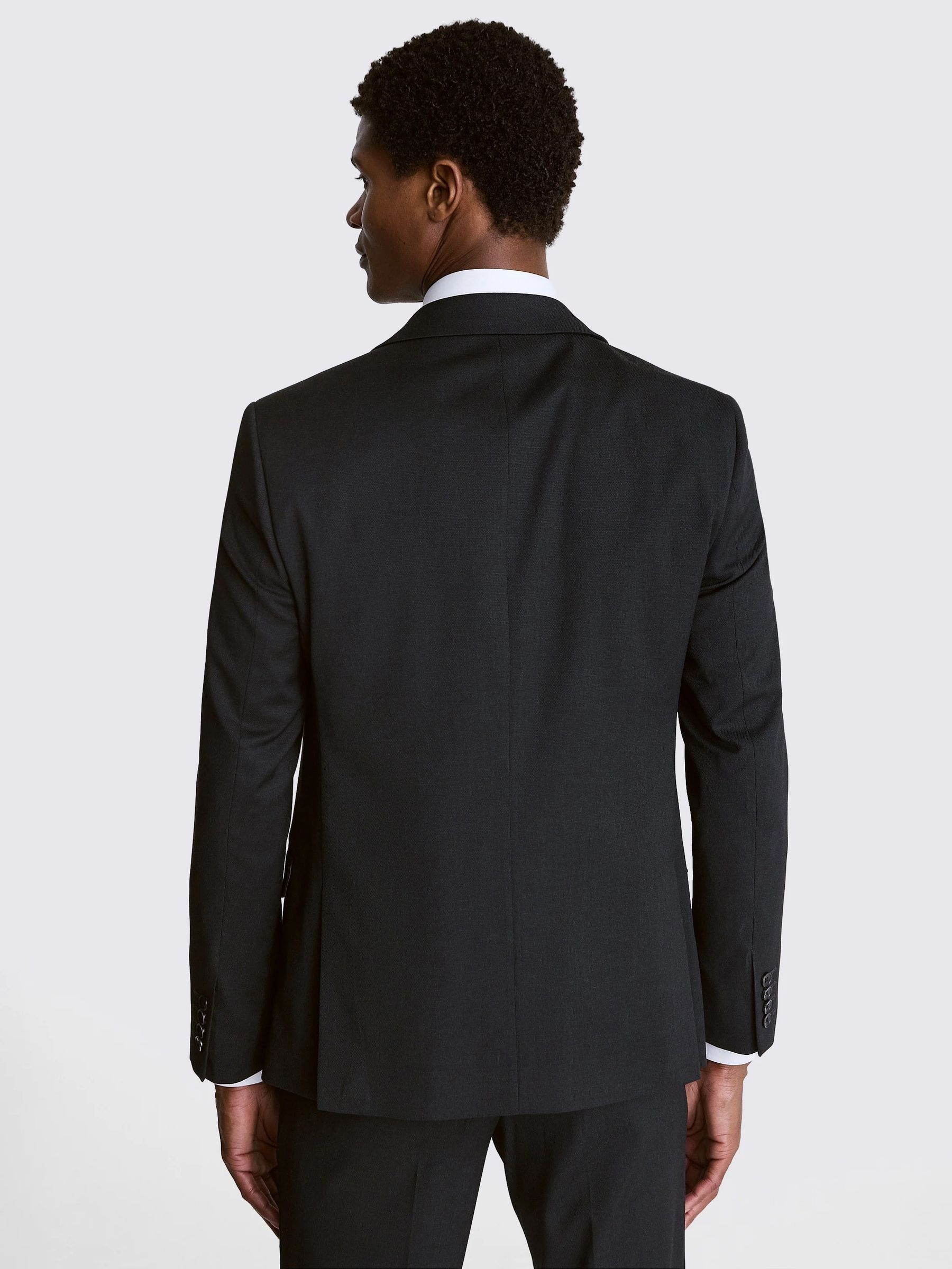 Antraciet - MOSS Slim-fit stretchcolbert
