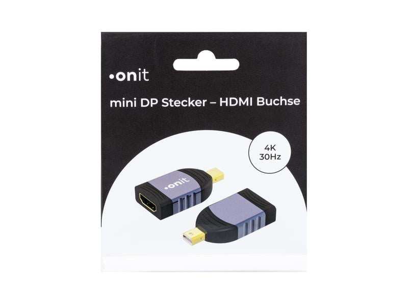 onit Adapter Mini-DisplayPort - HDMI, 1 Stück Videoadapter Mini-DP auf HDMI
