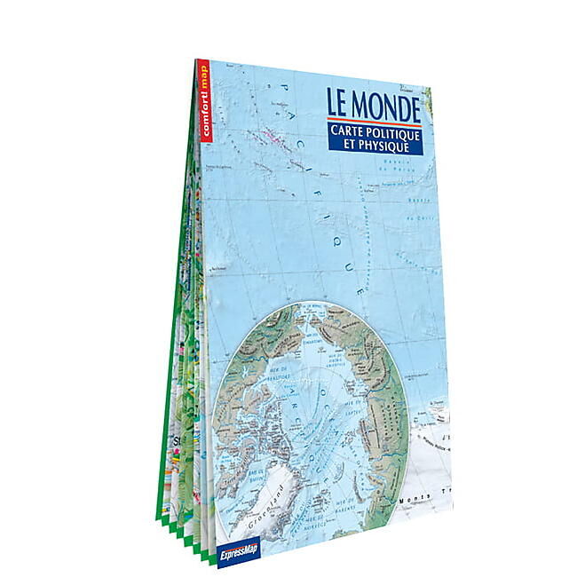 EXPRESSMAP - LE MONDE CARTE POLITIQUE ET PHYSIQUE