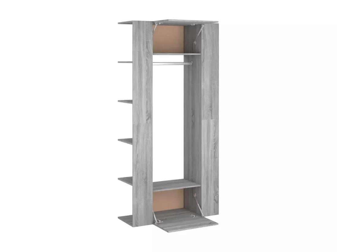 Armoires de couloir 2 pcs sonoma gris Bois d'ingénierie