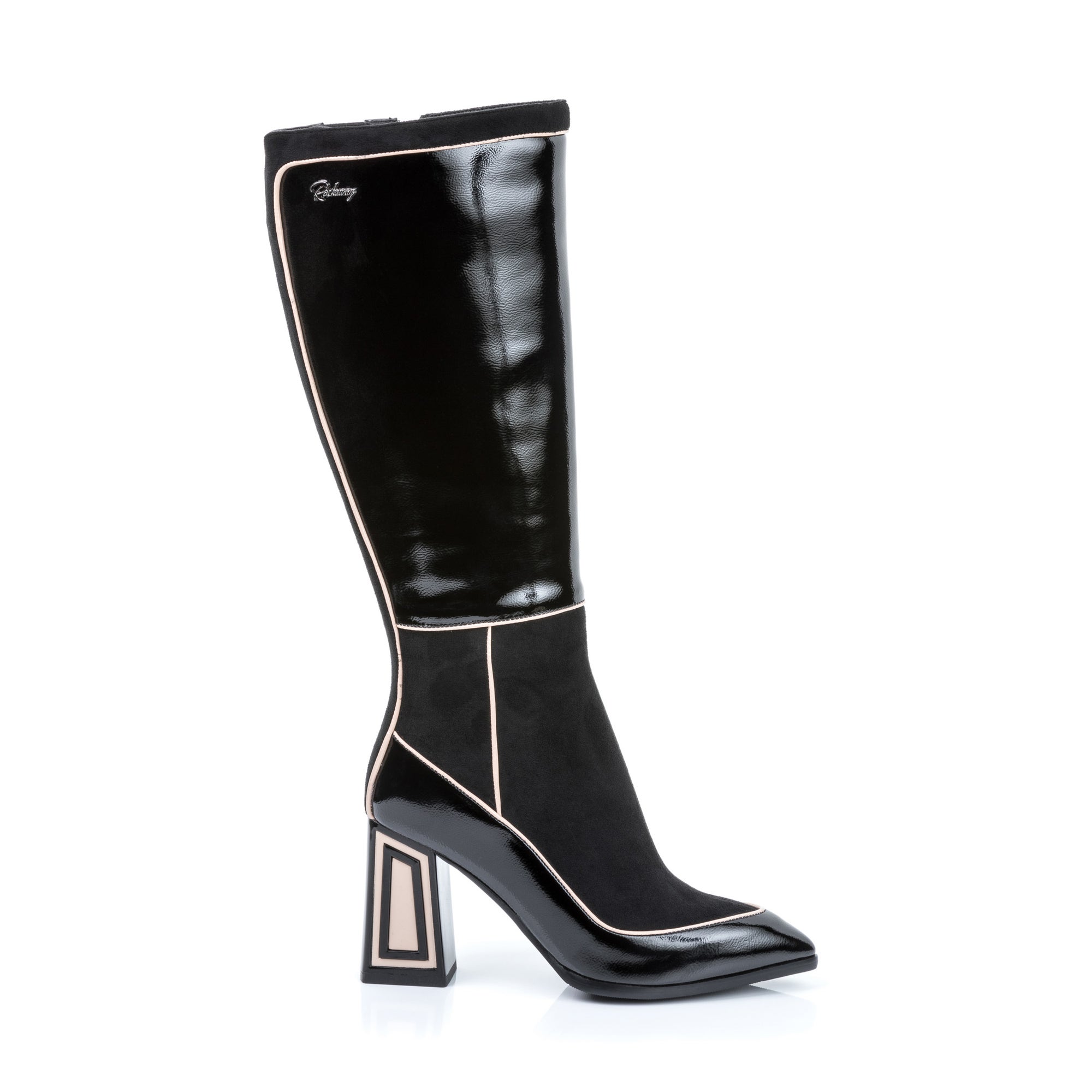 Bottes à talon Femme noir vernis