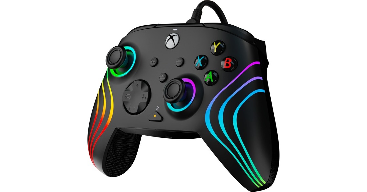PDPWired Controller - Afterglow Wave  (Zwart, Xbox Series X|S, Xbox One, PC)