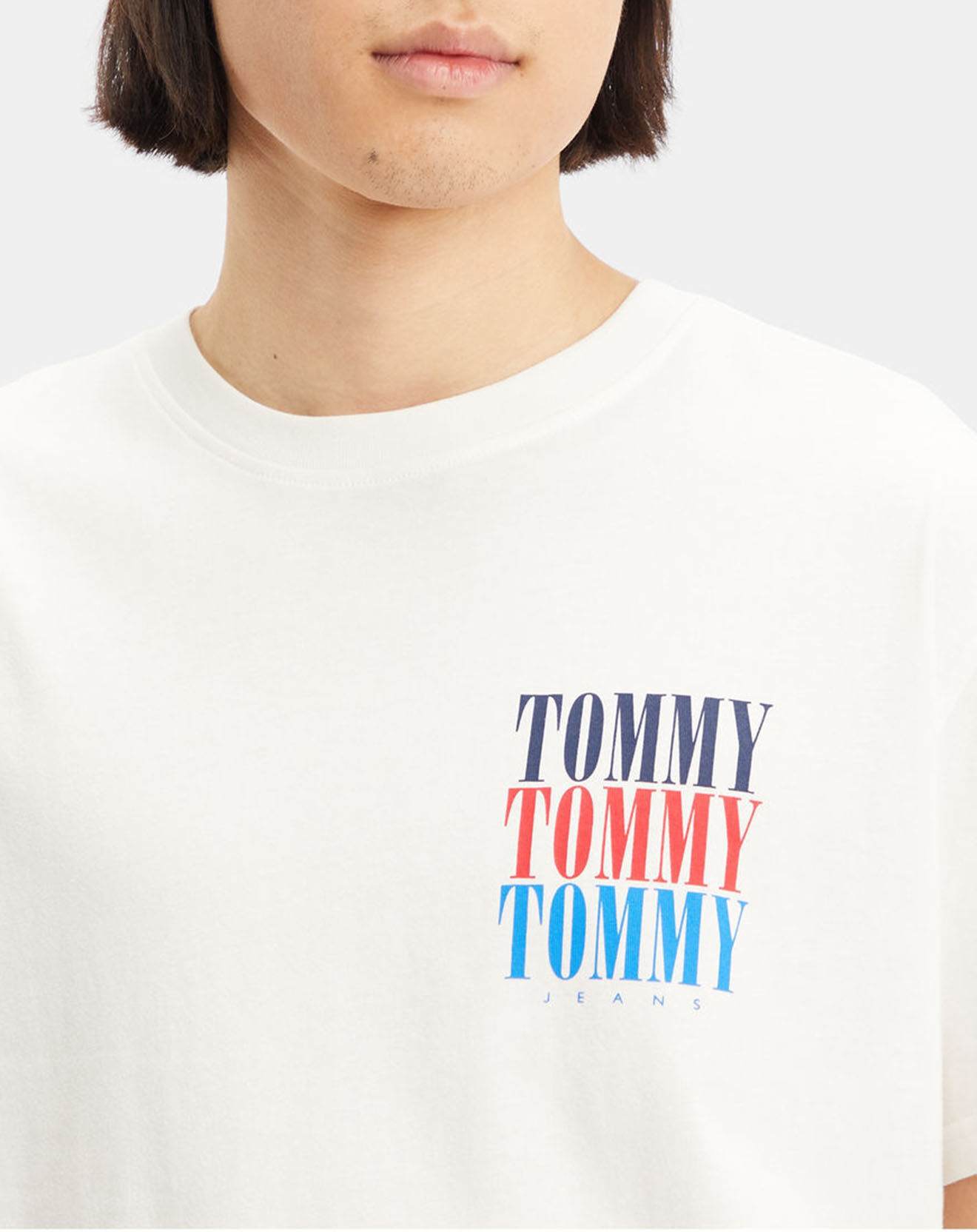 Tommy Jeans T-Shirt Multi Logo écru