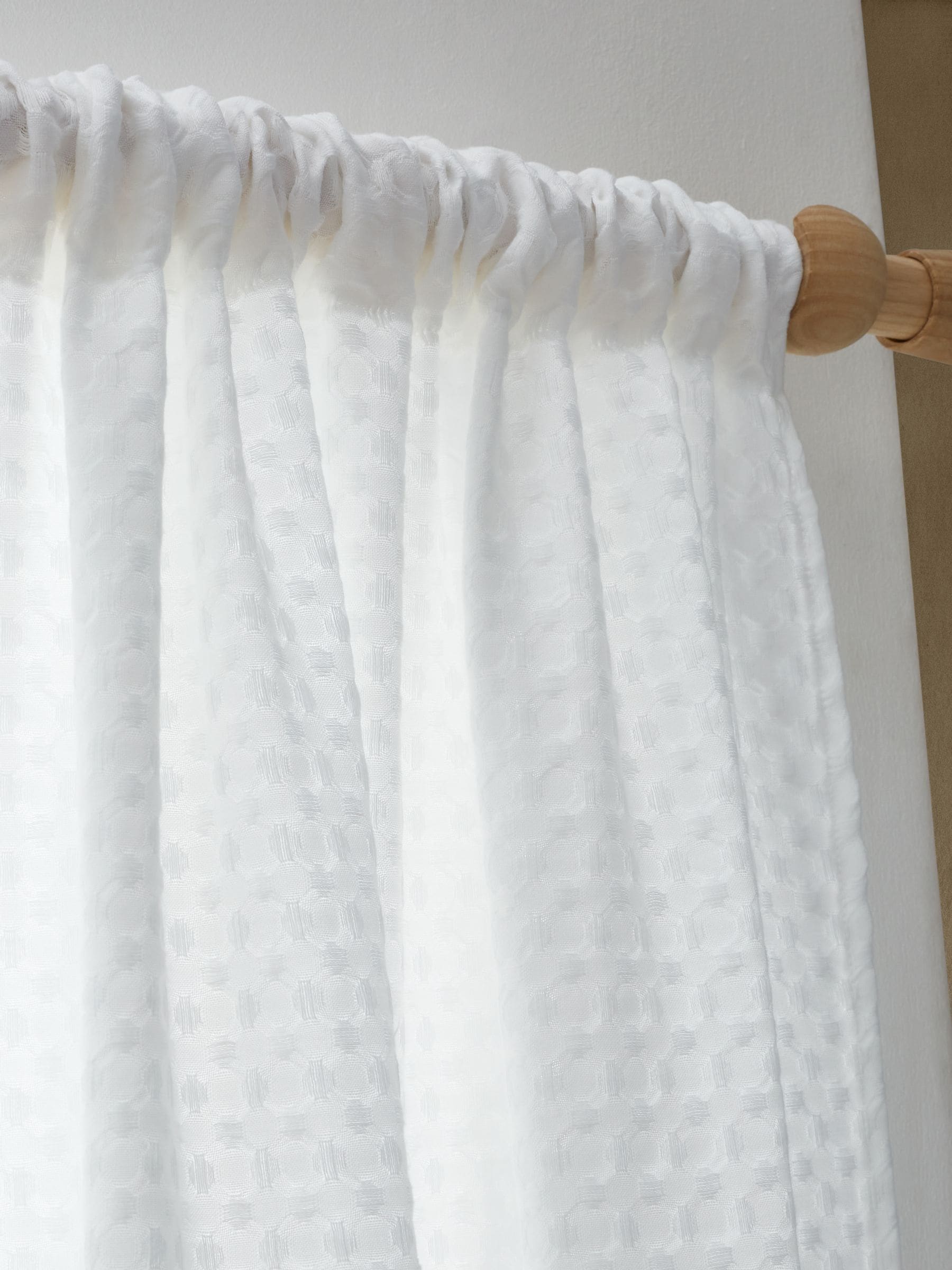 Pineapple Elephant Muscat Waffle Slot Top Voile Curtains Panel