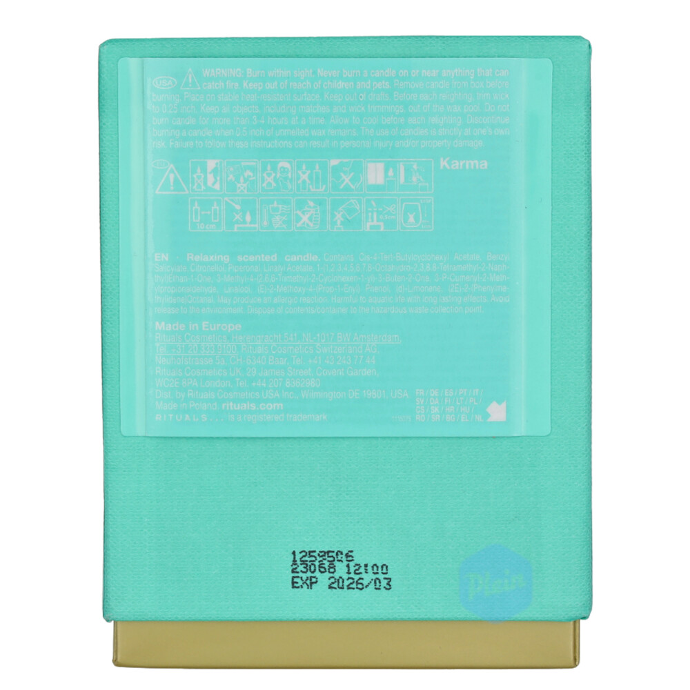 Rituals Geurkaars The Ritual of Karma290 gr