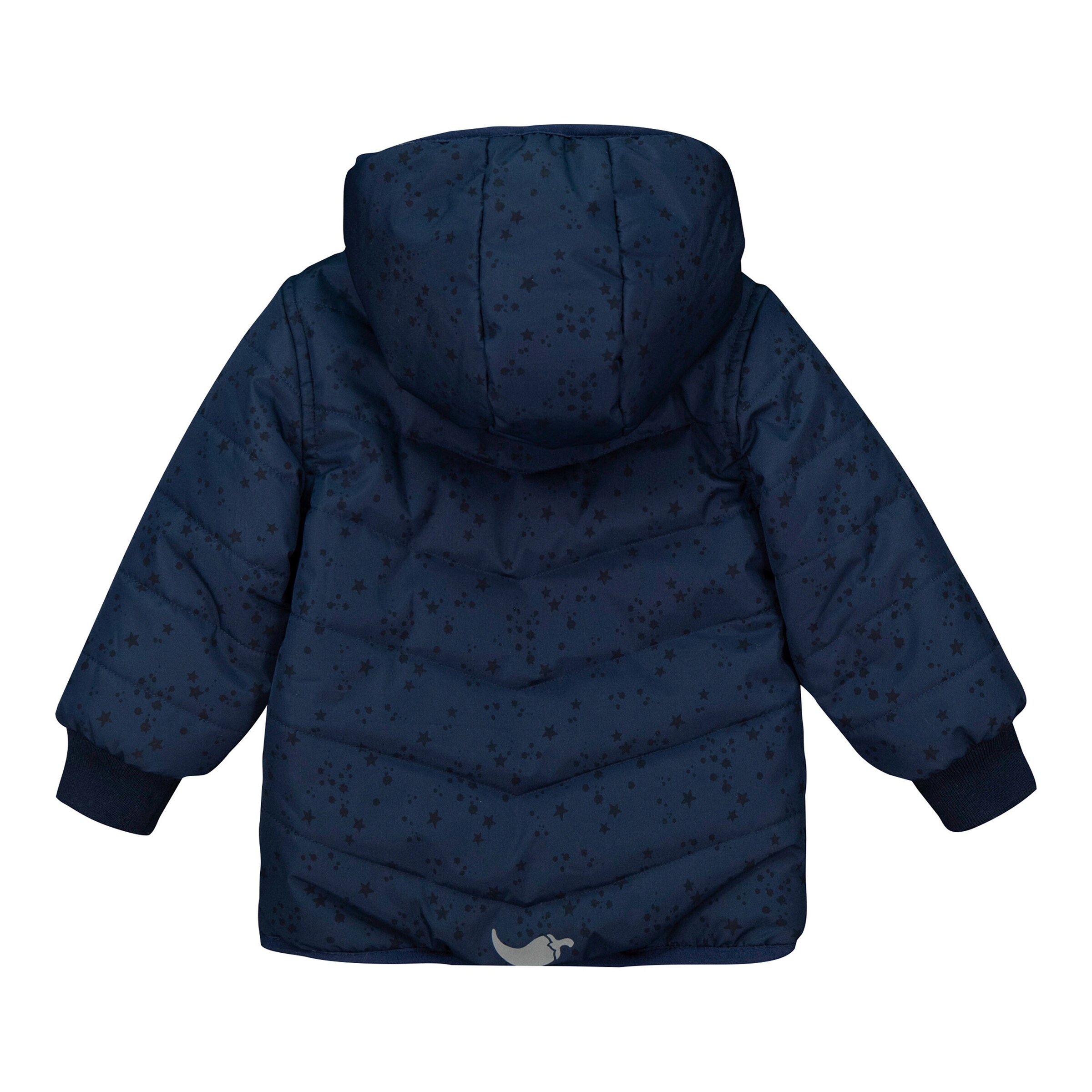 Salt and Pepper Steppjacke mit Kapuze Plüschfutter Sterne marine