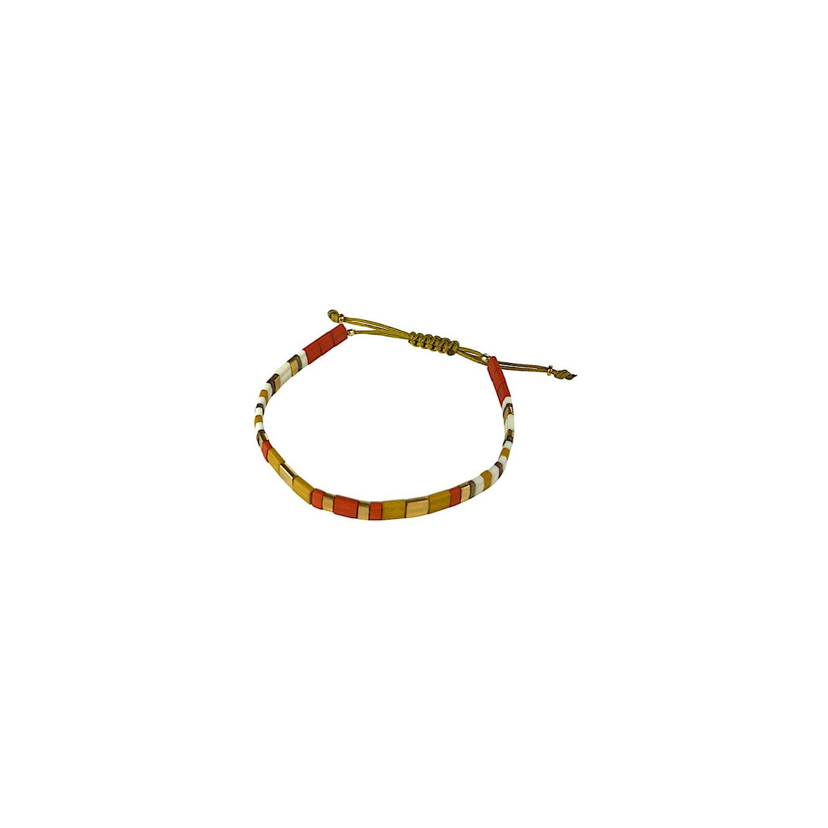 Bracelet Claire BERTEAU Sunrise Perles plates en verre 1