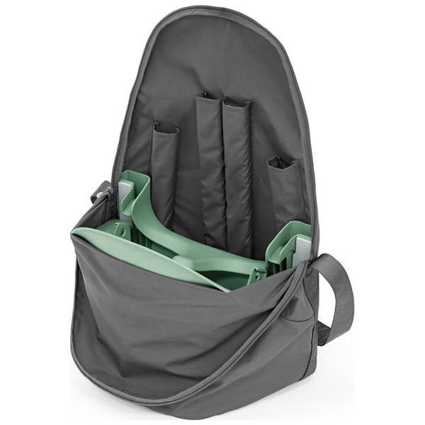 STOKKESTOKKE   Clikk Hochstuhl Bamboo mit Reisetasche cloud grey