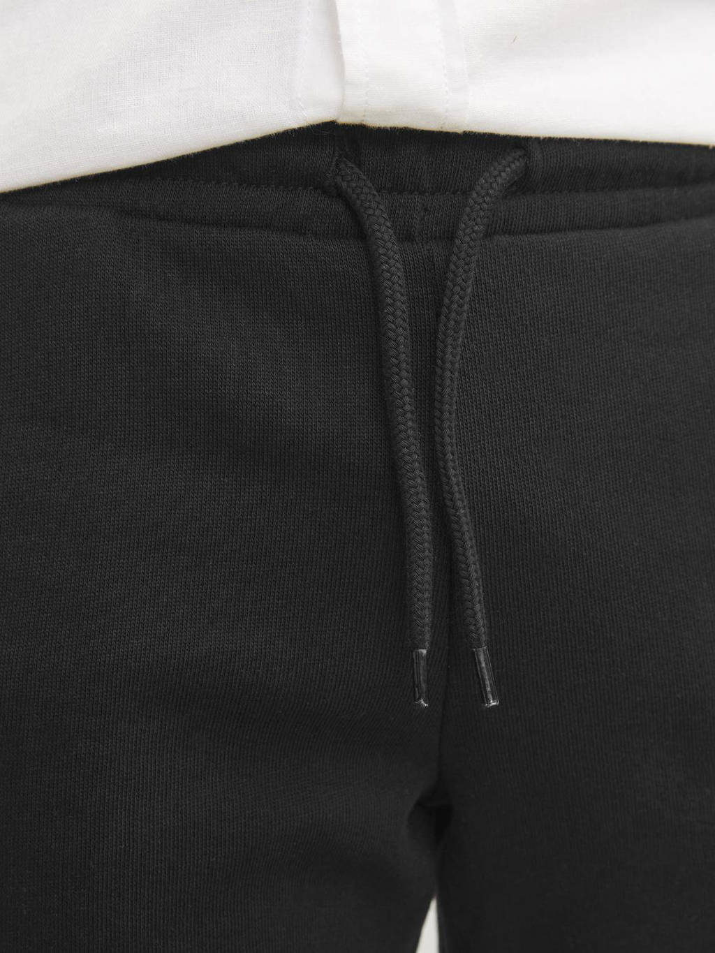JACK & JONES sweatshort JPSTSWIFT met printopdruk zwart