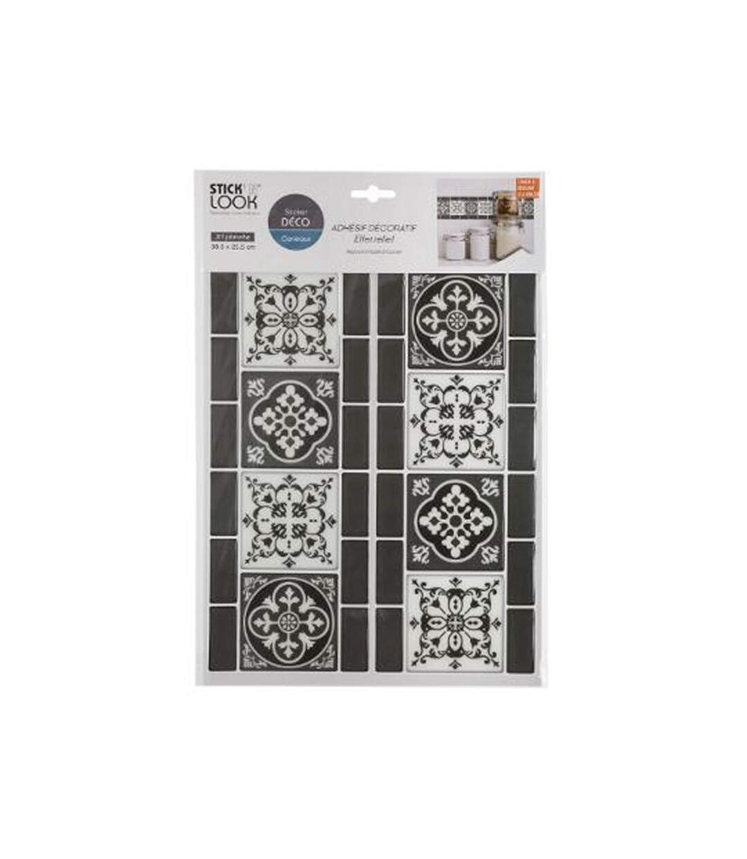 Sticker Déco Carrelage 25x38cm Anthracite