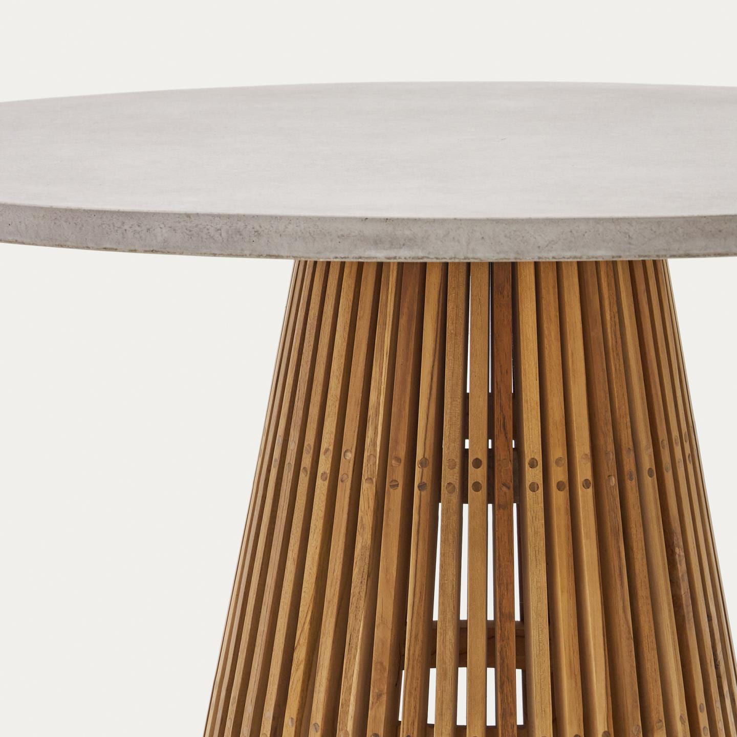 Kave Home Gartentisch ALCAUFAR 120 cm Teak /grau