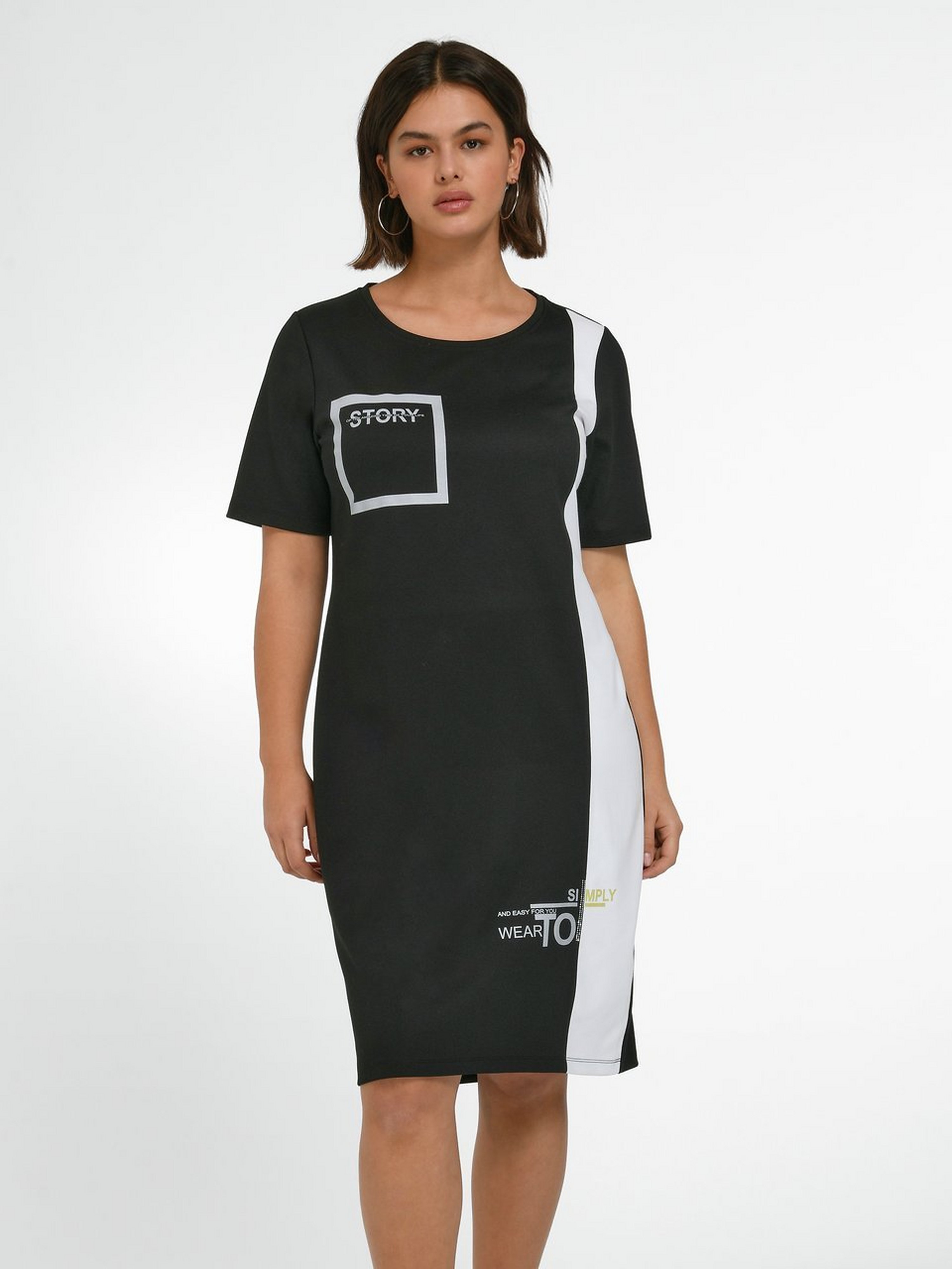 Jersey-Kleid mit 1/2-Arm