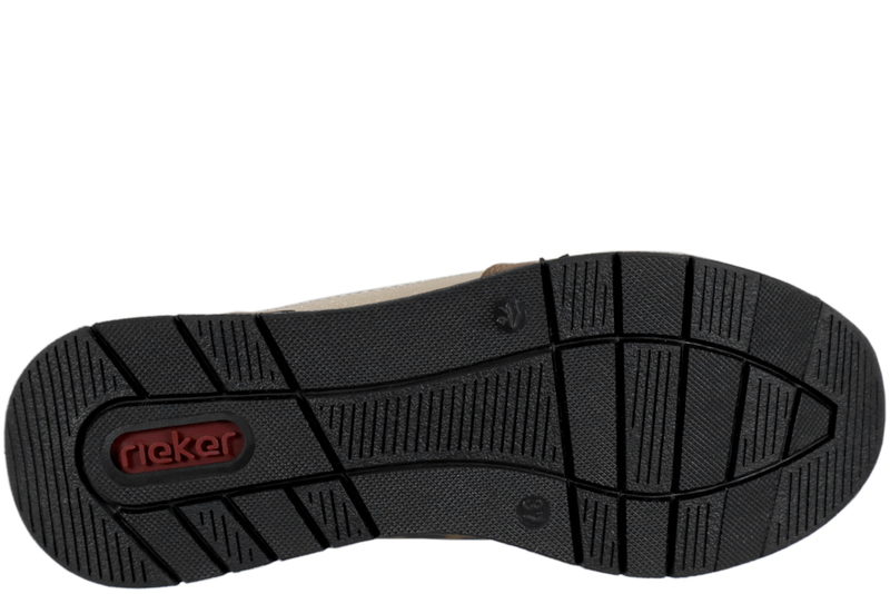 RIEKER SKO I BRUNT RUSKIND MED LEOPARDPRINT