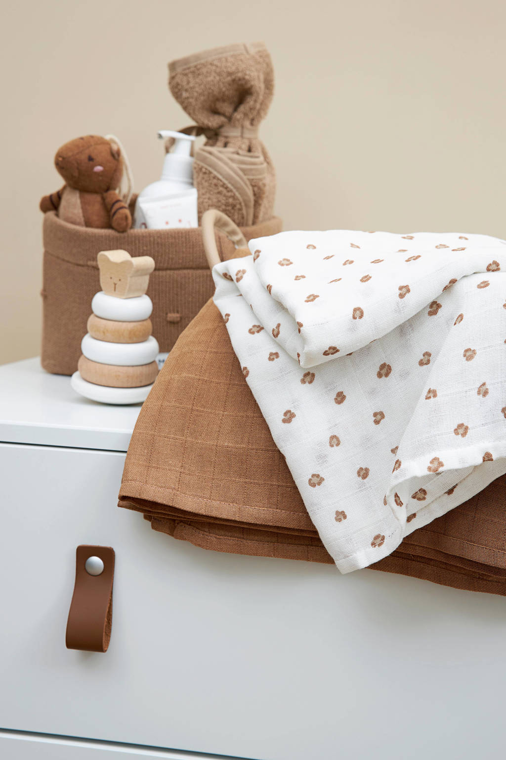 hydrofiele swaddle Mini Panther 120x120 cm - set van 2 Toffee
