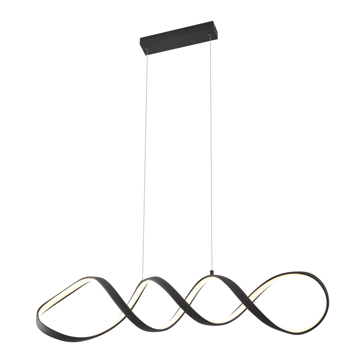 Design hanglamp zwart 100cm incl. LED 3-staps dimbaar - Wokkel