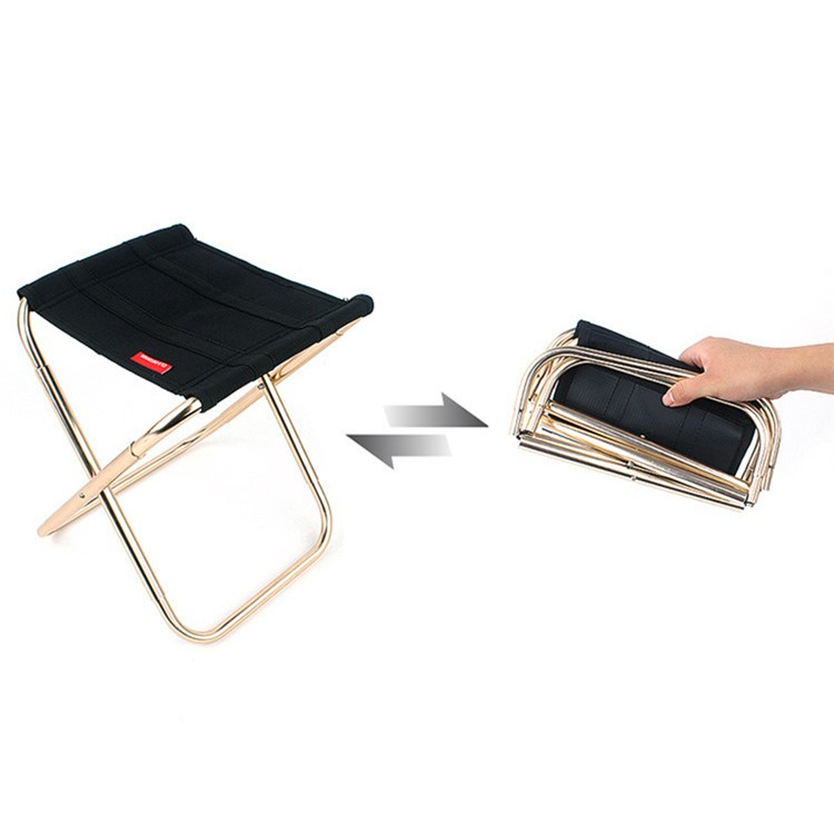 (248x225mm) Faltbarer Outdoor Klapp Hocker Klappstuhl für Camping / Wandern / Festivals / Picknick - Grau
