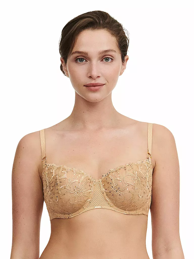 CHANTELLE Balconette BH FLEURS SIGNATURE toffee sequins camel