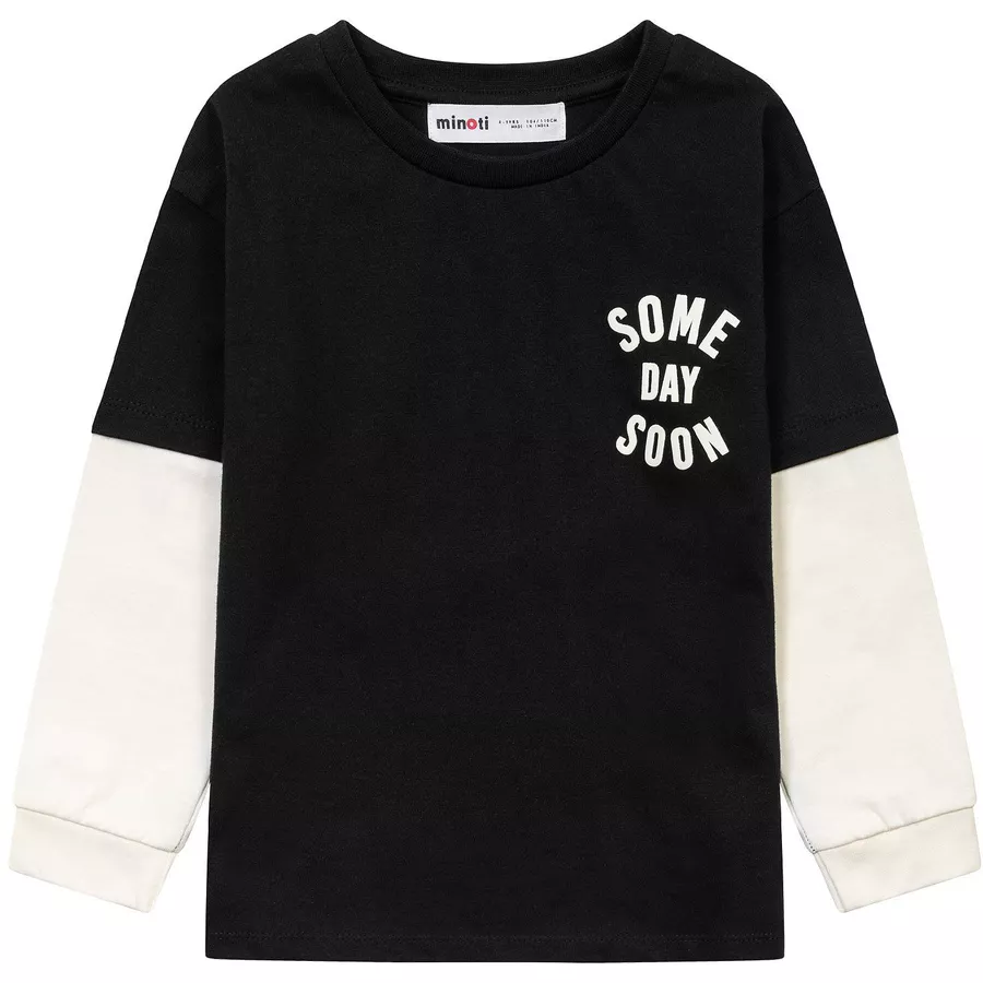 MINOTI T-Shirt SchwarzCremeweiß