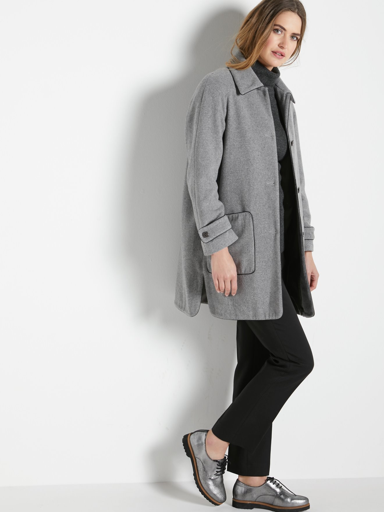 Manteau caban 70% laine