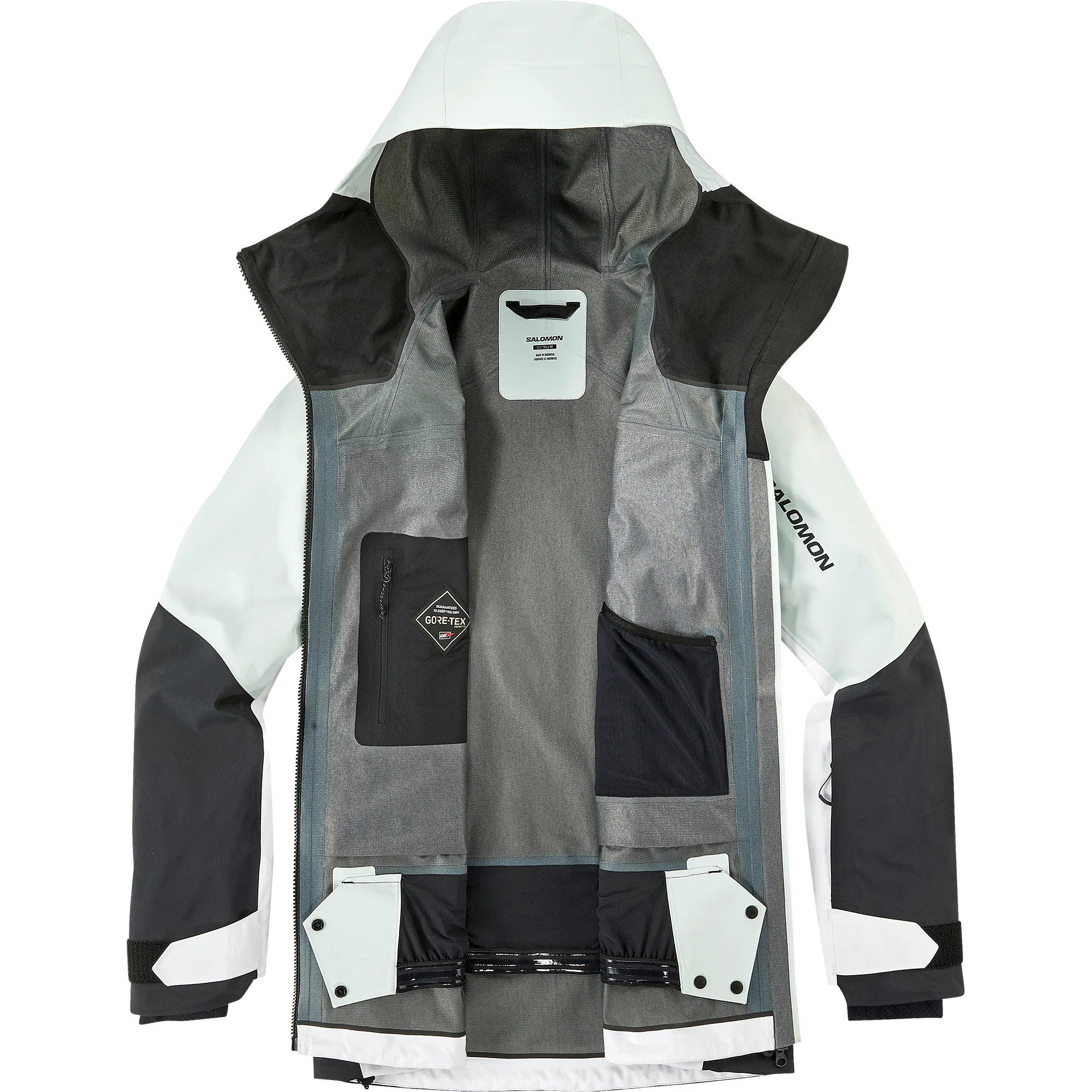 Salomon Moon Patrol Goretex Jkt W Misty Blue / White / Deep Black