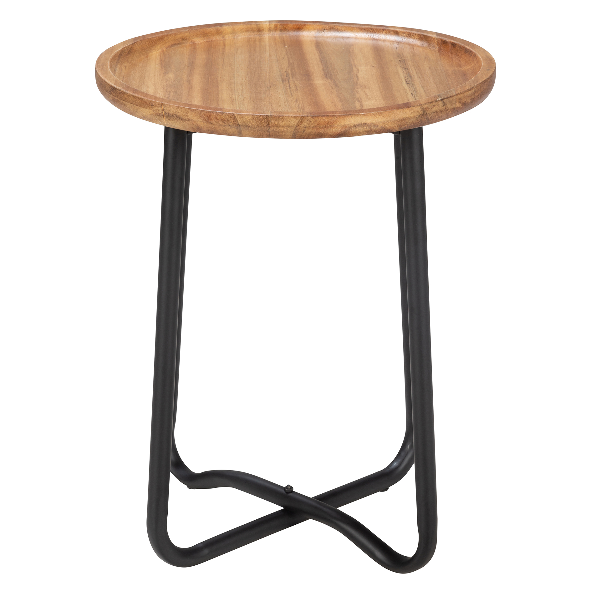 Beistelltisch - Akazie - schwarz - Ø 30 cm