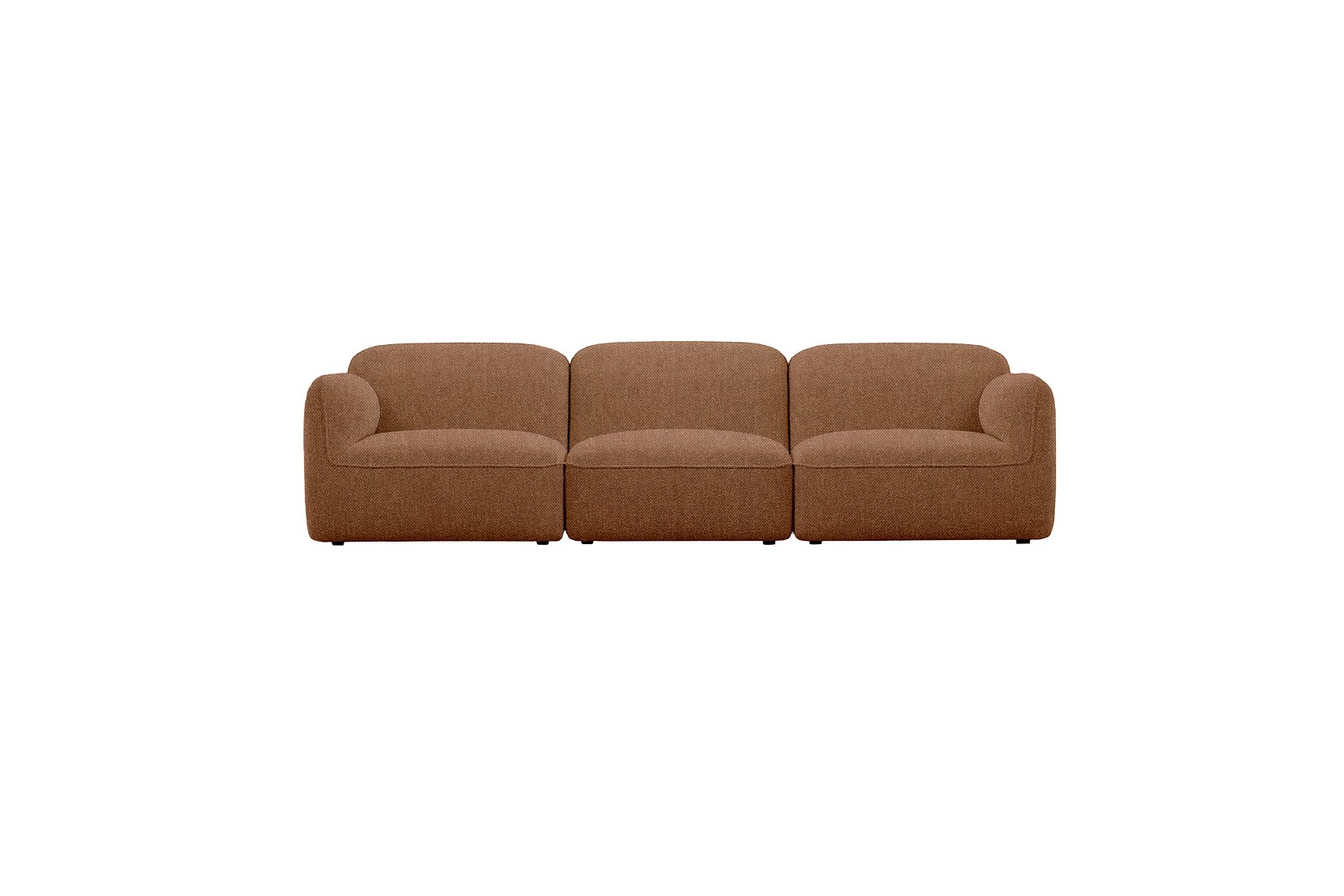 Fluff 3-seter Tekstil Storm 54 Brown med sorte ben