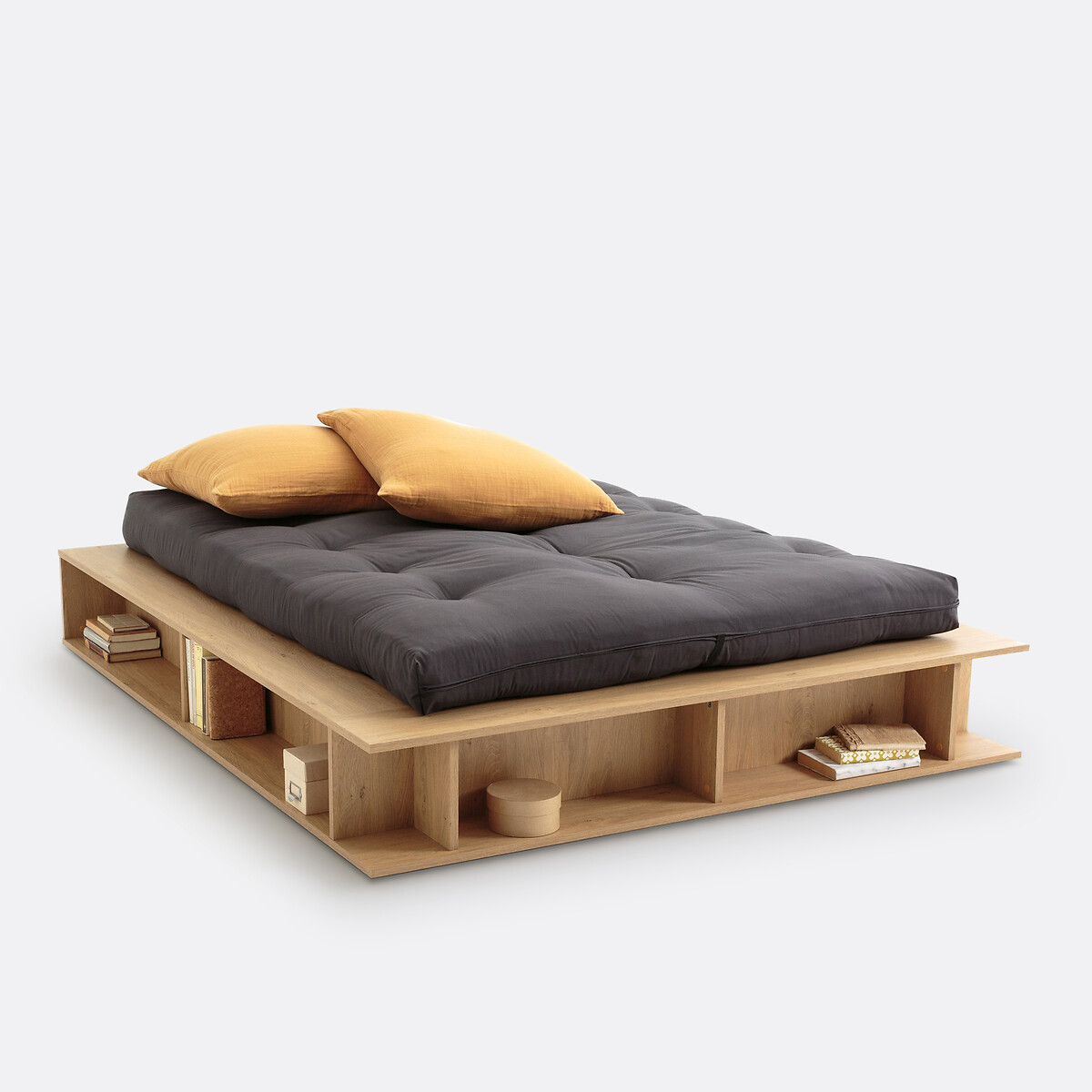 LA REDOUTE INTERIEURS<br>Cama com espaço de arrumação, base de cama semi-elevável Presto