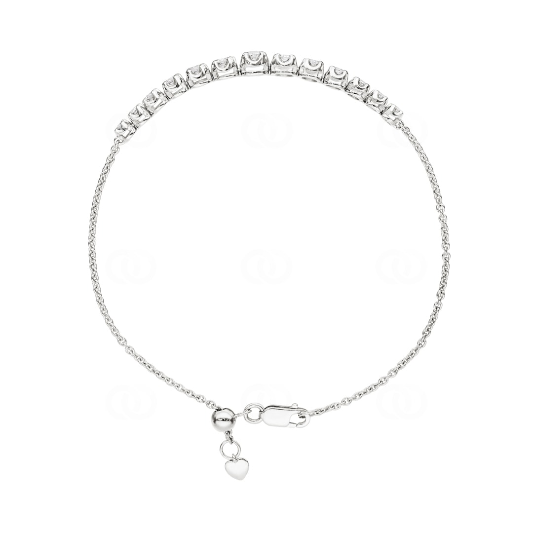 0.75 Karat Diamantarmband 750/18 K Weissgold