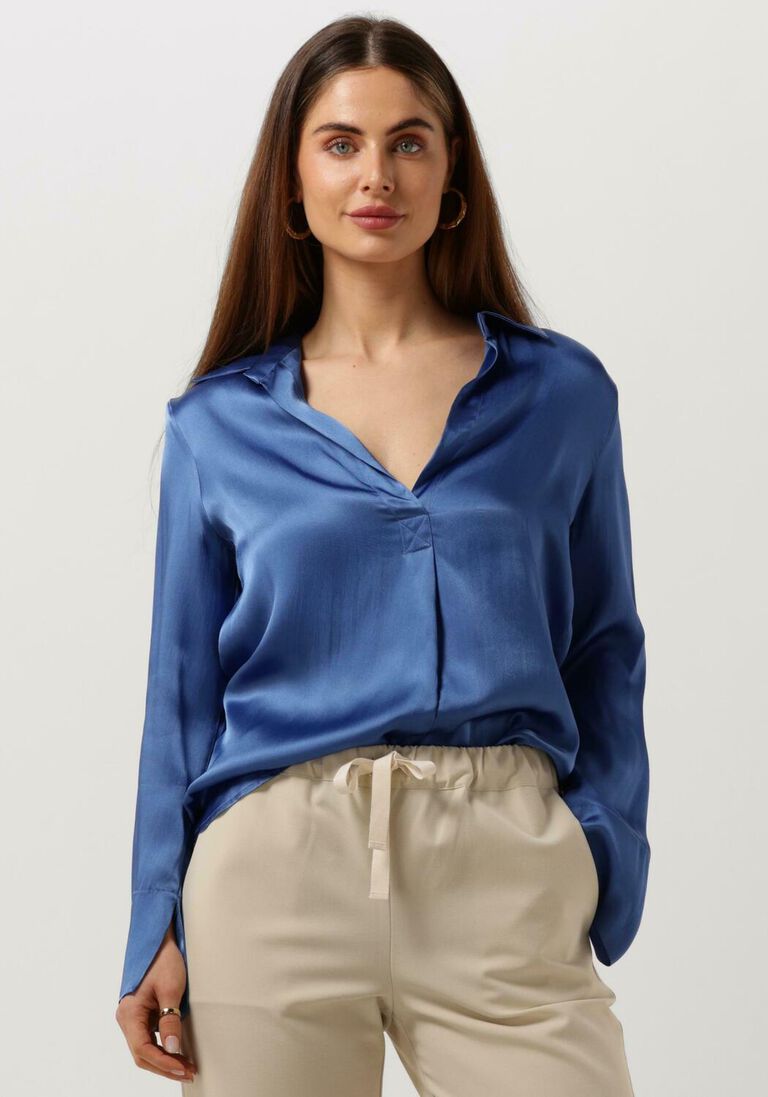 SEMICOUTURE blauwe semicouture blouse timotha