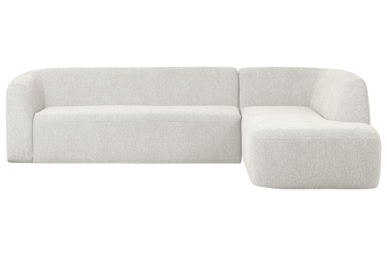 WOOOD Sloping hoekbank rechts naturel melange