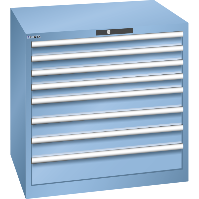 Armoire à tiroirs Lista 45 x 36E  H 85 x L 87 x P 72,5 cm 8 tiroirs Key Lock