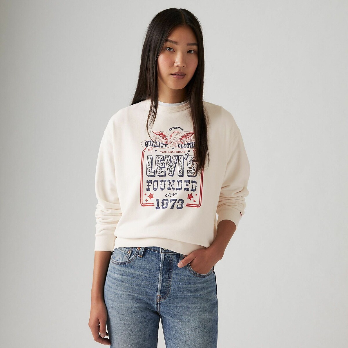 Suéter estampado Levi's, gola redonda