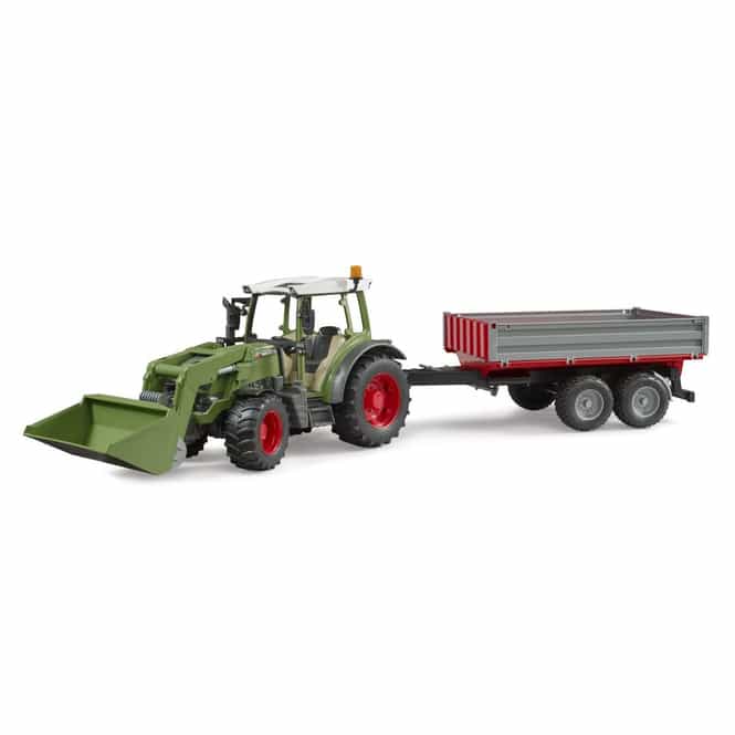 BRUDER 02182 - Fendt Vario 211 - Traktor mit Frontlader und Bordwandanhänger