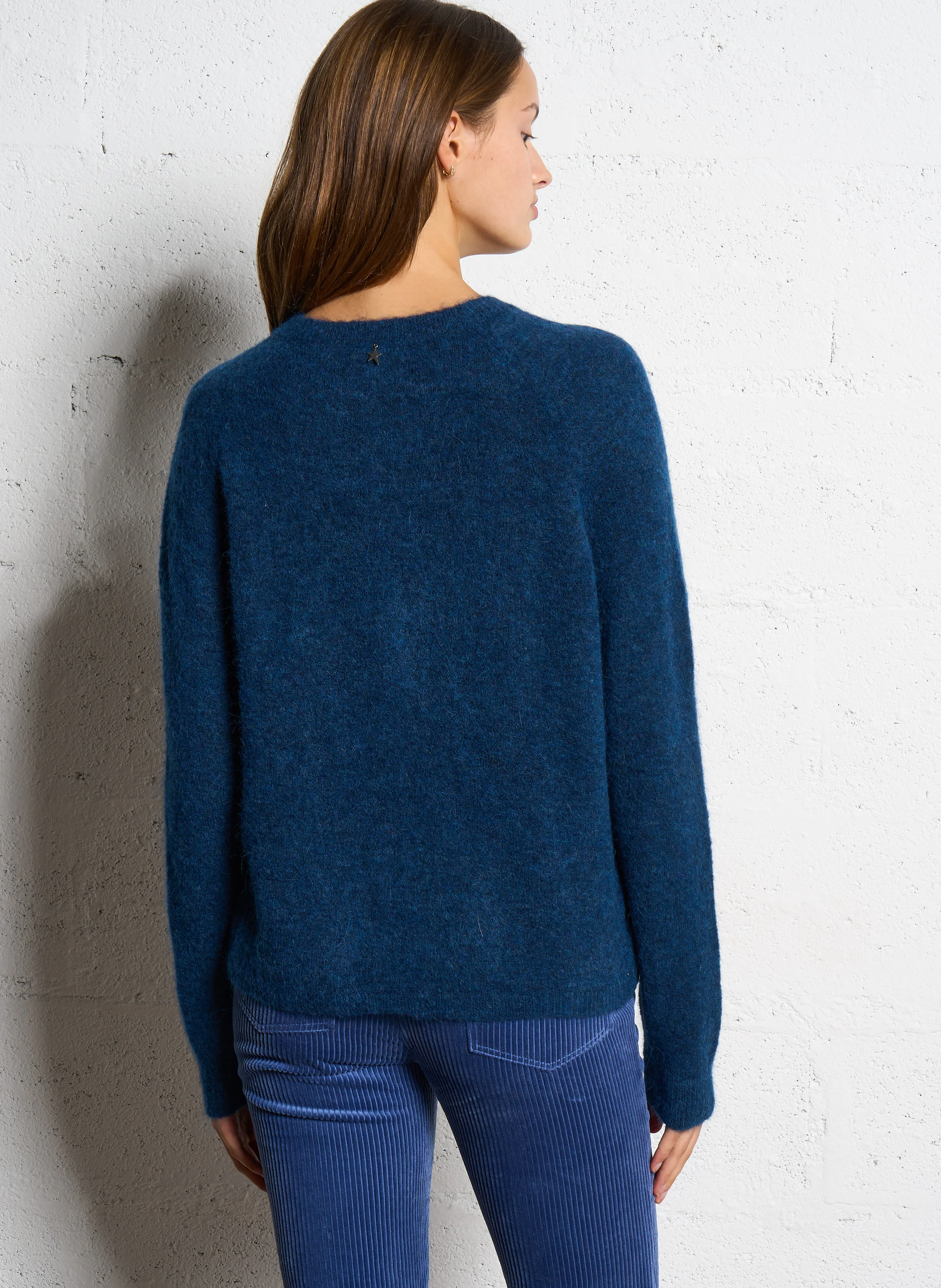 GABY - Gilet col rond | Bleu