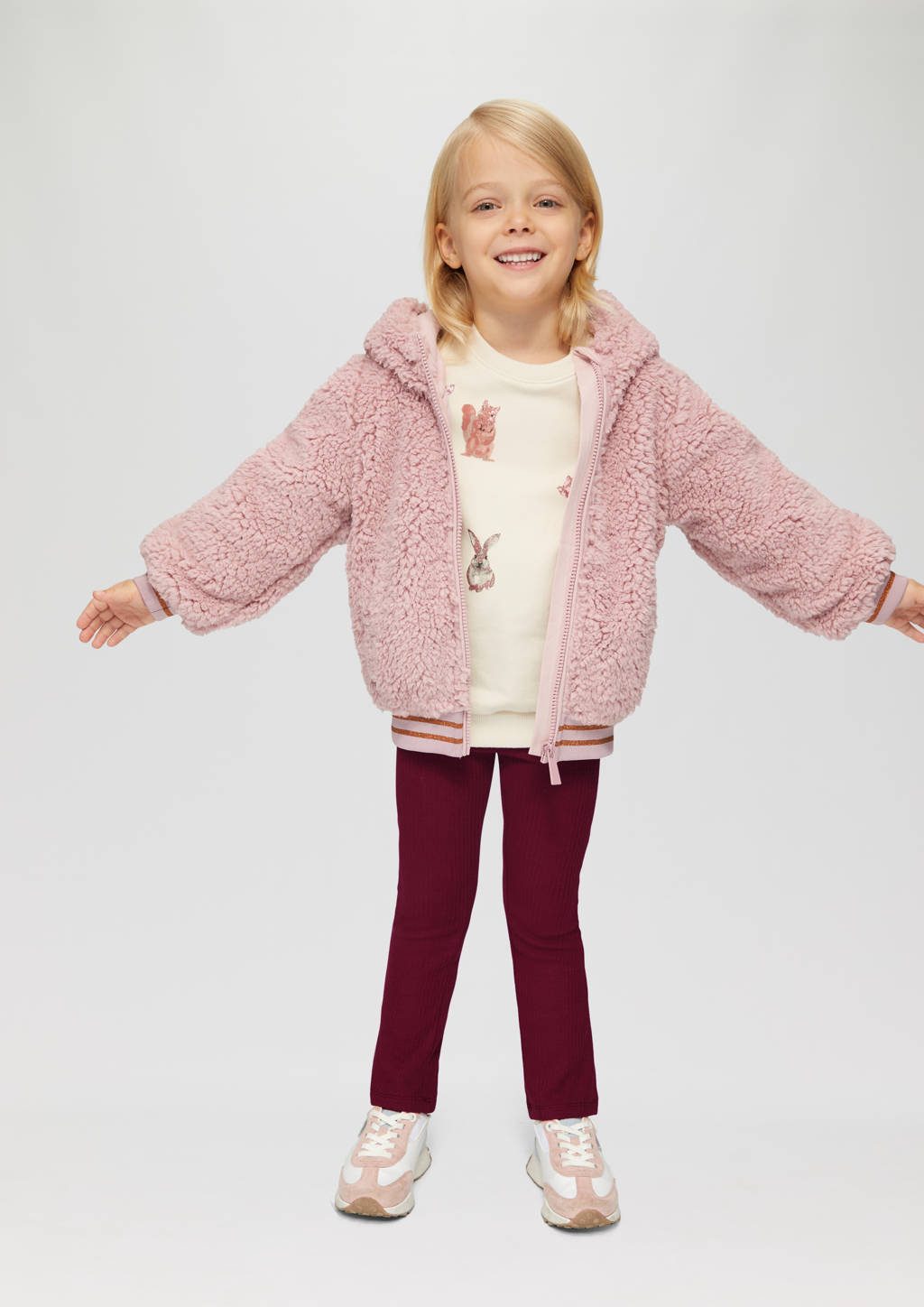 s.Oliver flared legging donkerrood