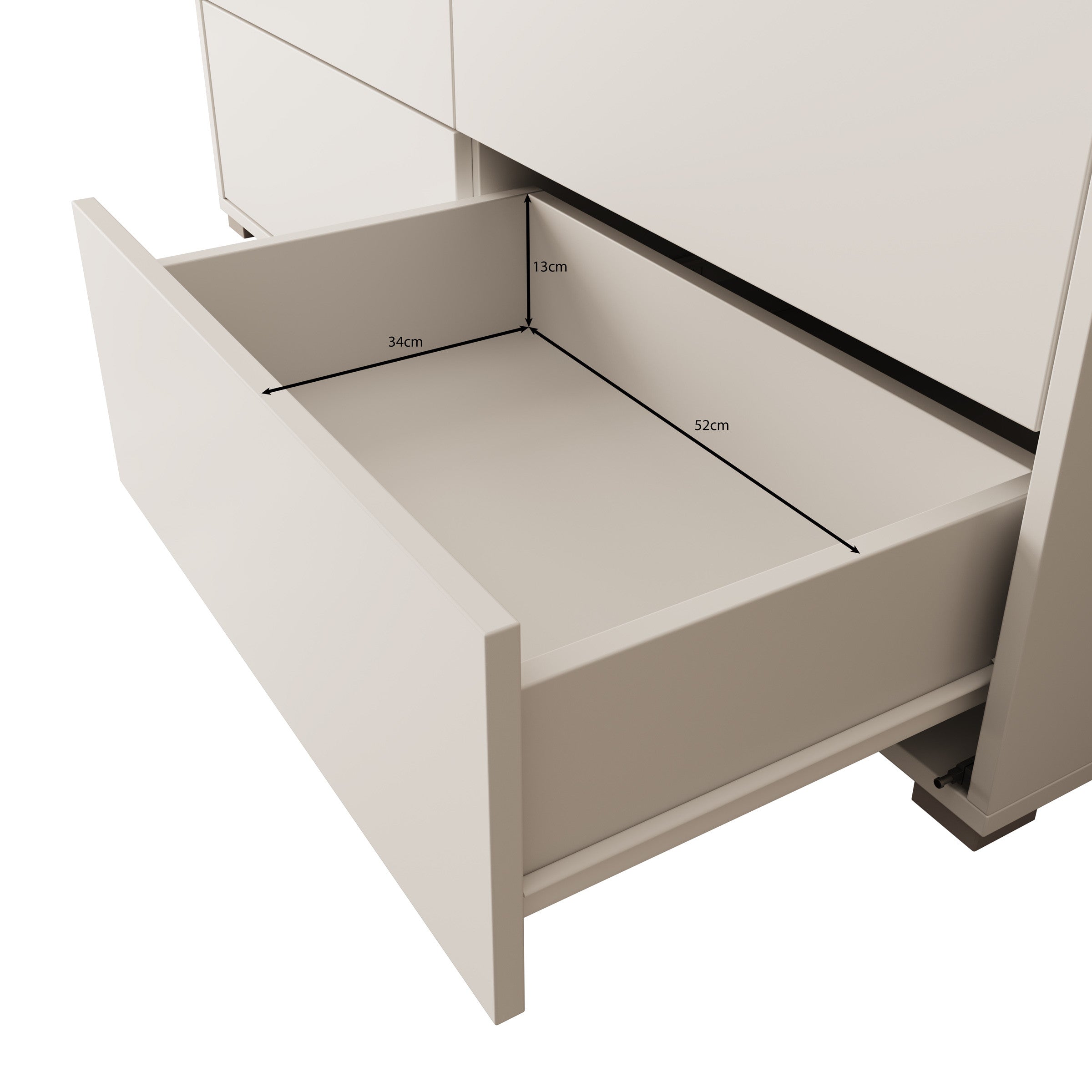 Meubella - Ladekast Gideon - Beige - 120 cm
