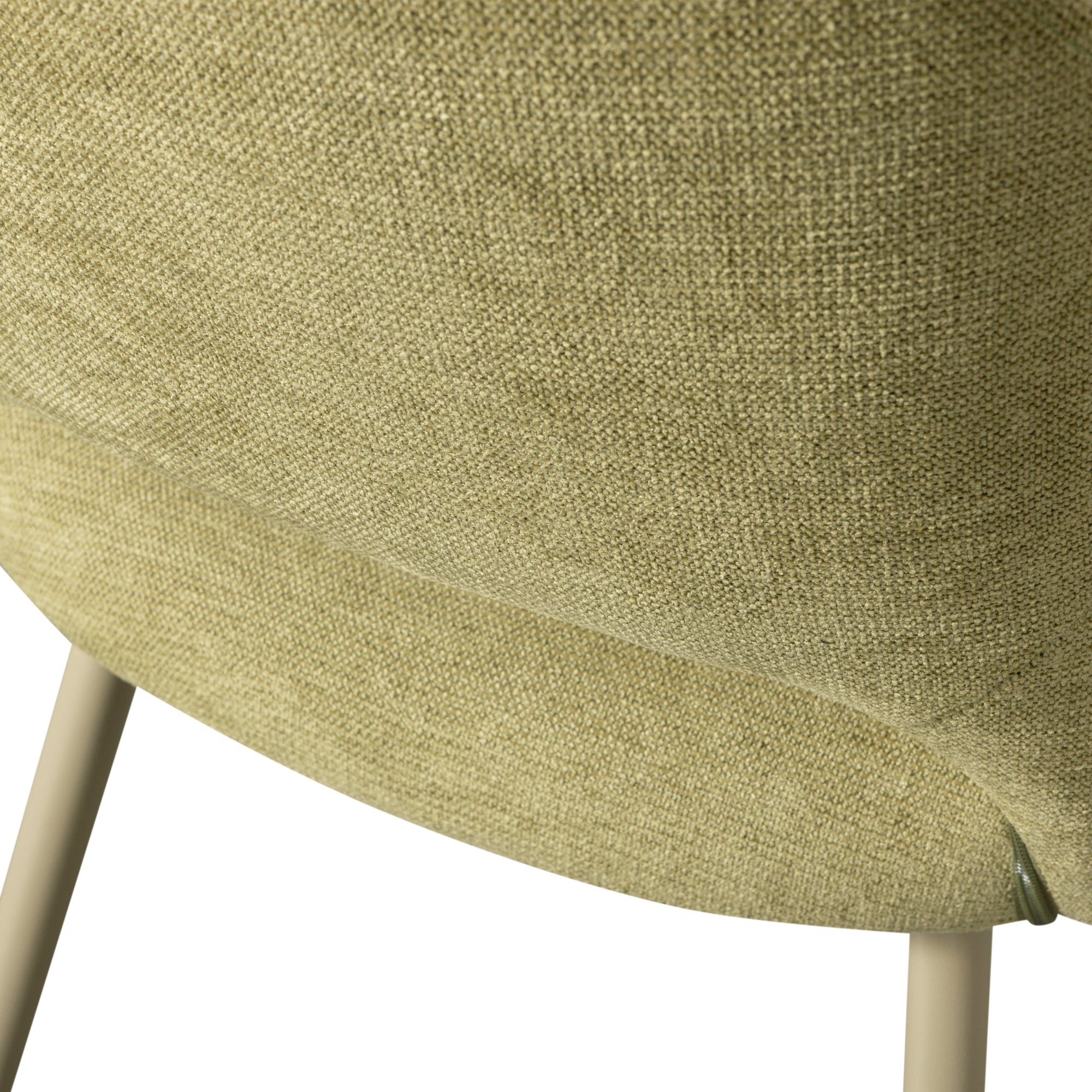 WOOOD Jenny Eetkamerstoelen - Polyester - Sage - Set van 2