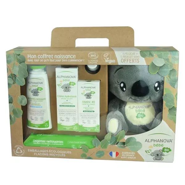 Conjunto de presente orgânico para recém-nascido Alphanova Baby My Organic